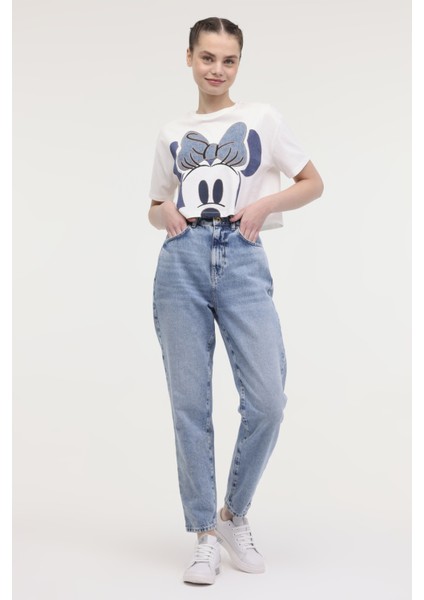 Wl Kelly 11GFL978 4fx Ekru Kadın Kısa Kol T-Shirt