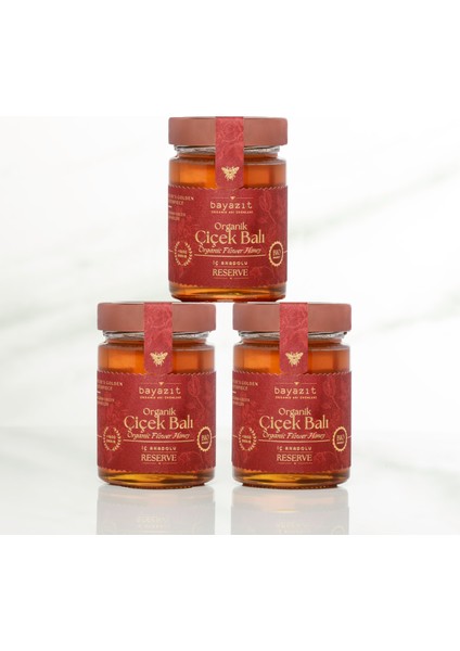 Organikİç Anadolu Çiçek Balı(Kayseri)450 gr3'liSet modelleri