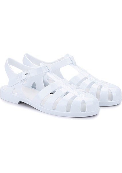 BIARRITZ Beyaz Kadın Düz Sandalet