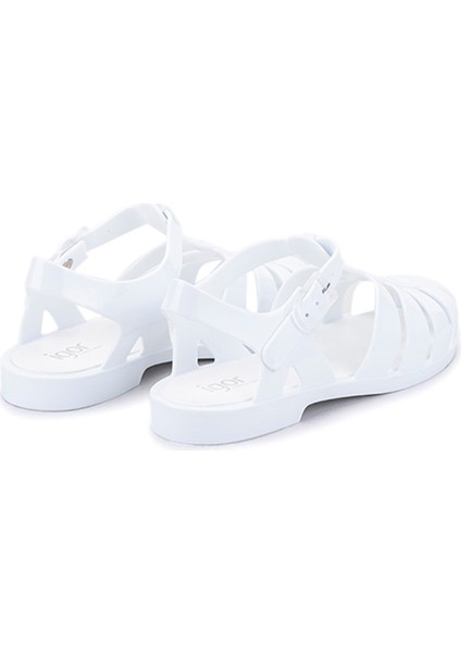 BIARRITZ Beyaz Kadın Düz Sandalet