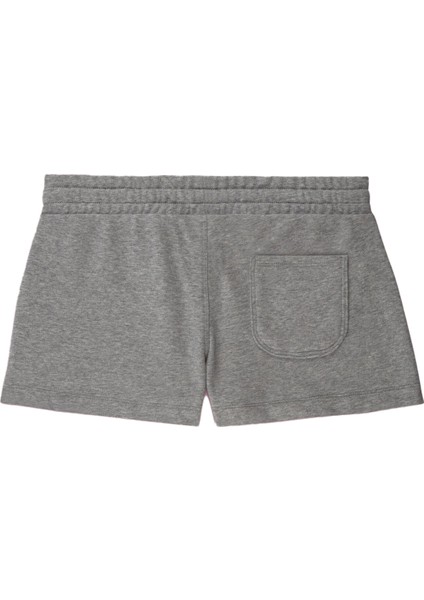 Embroıdered Star Chevron Grı Kadın Şort