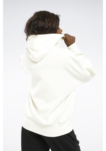 Lux Oversızed Hoodıe Ekru Kadın Sweatshirt
