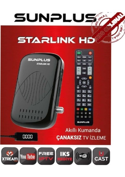 Full Hd Uydu Alıcısı, Tek Kumanda, 1080P, Siyah, Yüksek Kalite