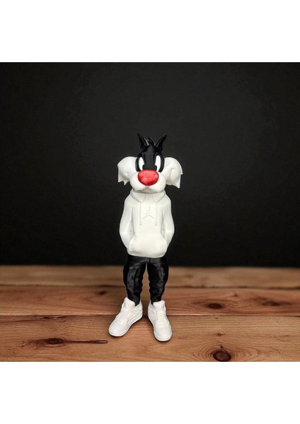 25 cm 3D Baskı Sylvester Figürü, Looney Tunes Figür, Çizgi Film Figürü fiyatları