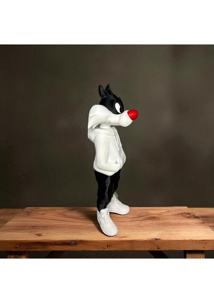 25 cm 3D Baskı Sylvester Figürü, Looney Tunes Figür, Çizgi Film Figürü fırsatları