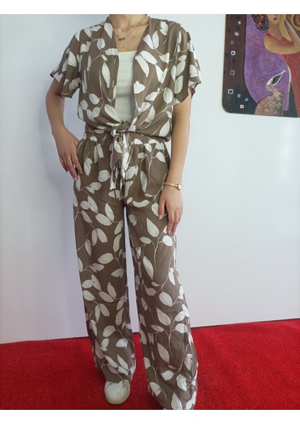 Keten Rahat Kesim Gömlek Pantolon Takım