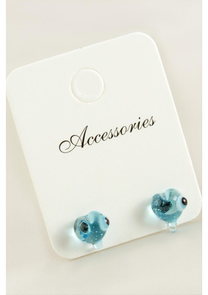 Depomix Penguen Cam Küpe-Açık Mavi fiyatları