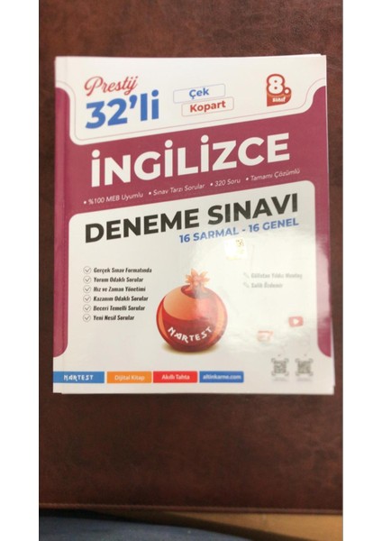 8. Sınıf Prestij Ingilizce 32'li Deneme Sınavı