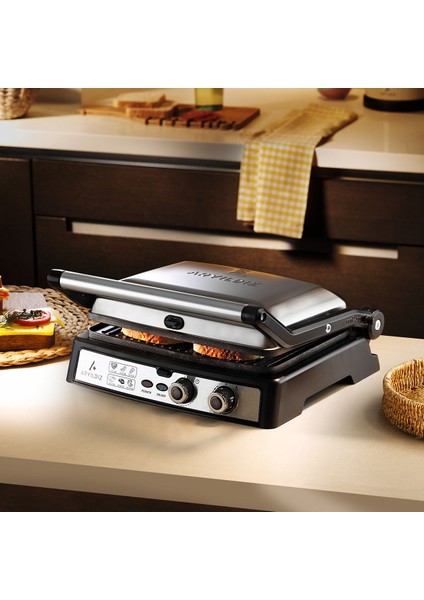 Çok Renkli Çok Fonksiyonlu Inox Tost ve Izgara Makinesi