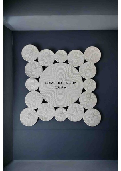 Hasır Dekoratif Runner Dekoratif Örtü Masa Örtüsü Düzenleyici 65x65