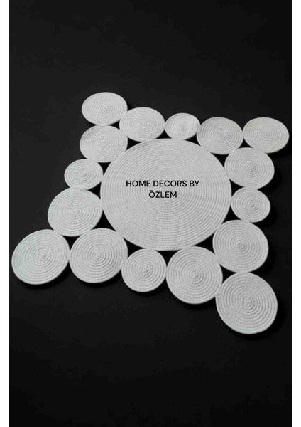 Hasır Dekoratif Runner Dekoratif Örtü Masa Örtüsü Düzenleyici 65x65 modelleri