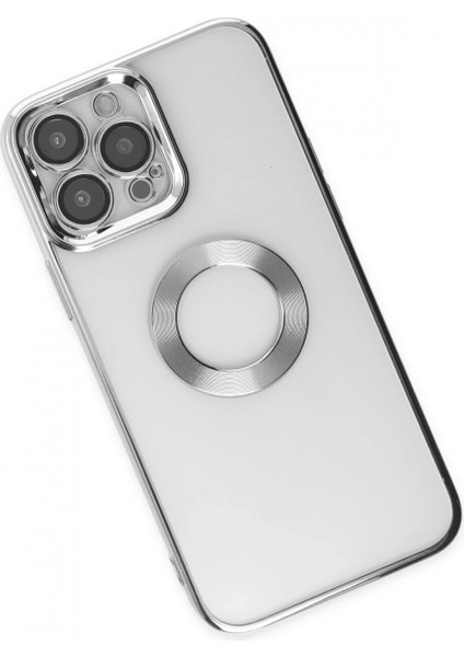 iPhone 14 Pro Kılıf Slot Silikon - Gümüş modelleri