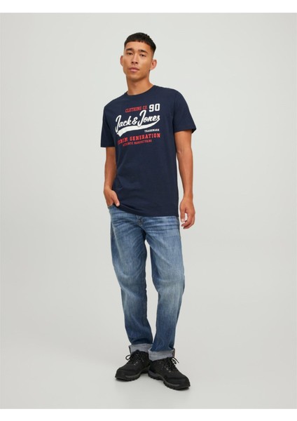 Jjelogo Tee Ss O-Neck 2 Col AW22 Sn Navy