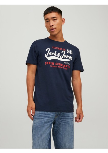 Jjelogo Tee Ss O-Neck 2 Col AW22 Sn Navy