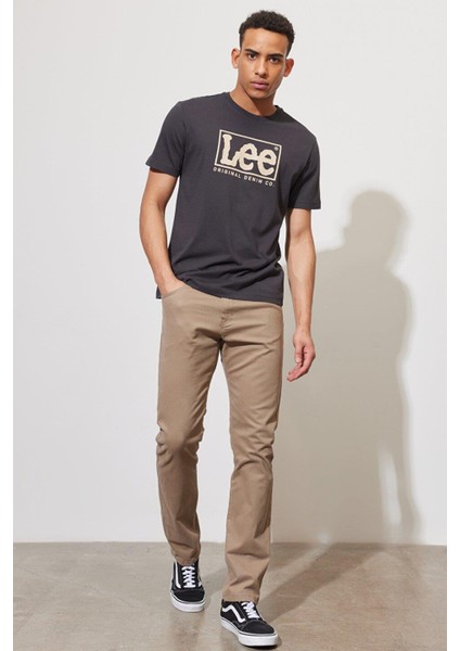 Regular Fit Rahat Kesim %100 Pamuk Wobbly Logo Crew Neck Tişört