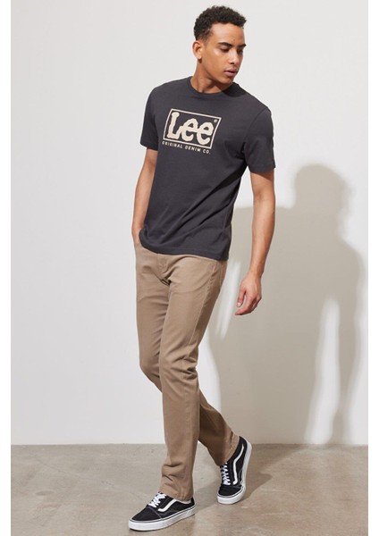 Regular Fit Rahat Kesim %100 Pamuk Wobbly Logo Crew Neck Tişört