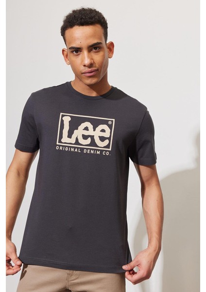 Regular Fit Rahat Kesim %100 Pamuk Wobbly Logo Crew Neck Tişört