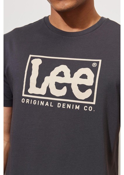 Regular Fit Rahat Kesim %100 Pamuk Wobbly Logo Crew Neck Tişört