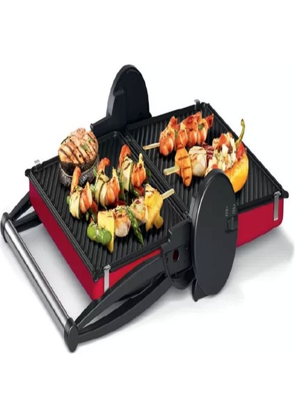 Kırmızı 2000W Tost Makinesi, Mutfak Tartısıyla Birlikte, Şık ve Fonksiyonel Tasarım
