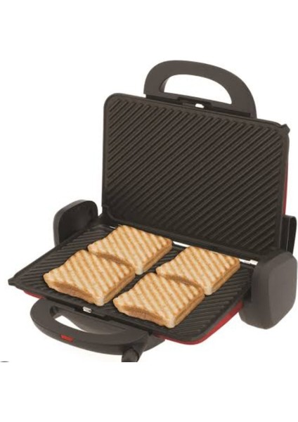 Kırmızı Tost Makinesi, Pratik ve Şık Tasarım, Hızlı Isıtma Özelliği