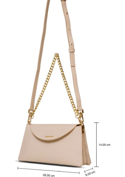 Çapraz Askılı Kadın Çanta Bej Us25118