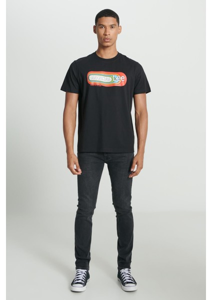 Erkek Siyah Yuvarlak Yaka Tişört