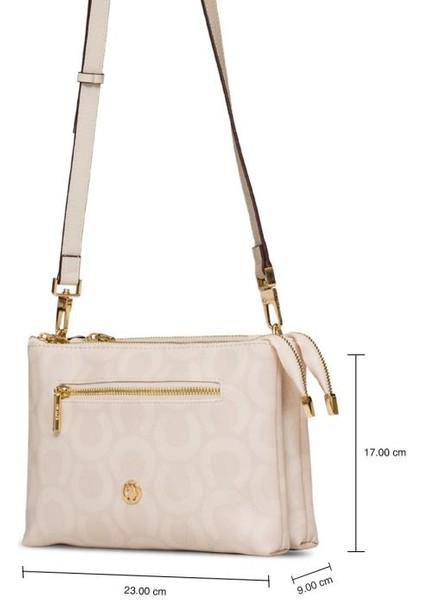 Çapraz Askılı Kadın Çanta Ekru Us25164