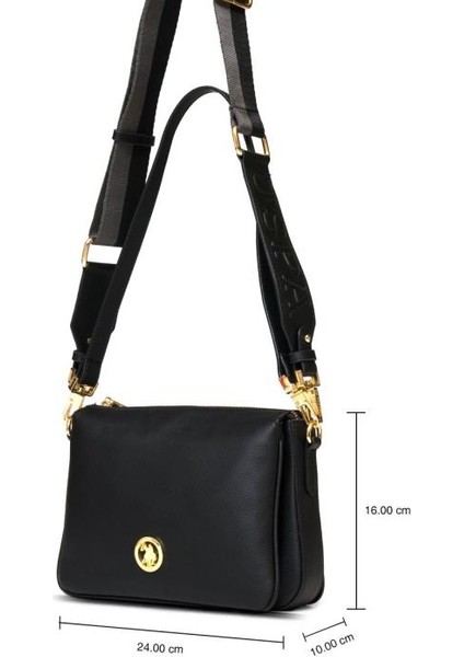 Çapraz Askılı Kadın Çanta Siyah Us25141
