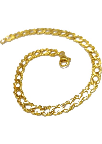 Döküm Zincir Bileklik Künye 14 Ayar Altın Hd Videolu