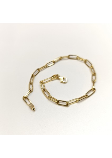 3.7mm Ataç Zincir Bileklik Künye 14 Ayar Altın Hd Videolu fiyatları