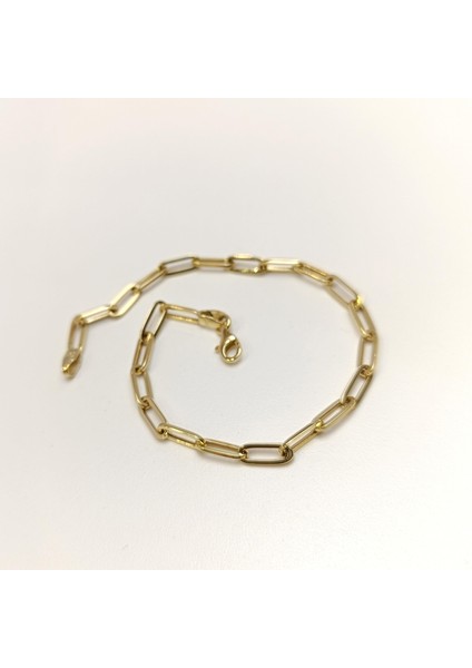 3.7mm Ataç Zincir Bileklik Künye 14 Ayar Altın Hd Videolu modelleri