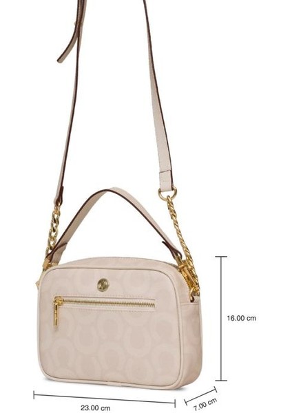 Çapraz Askılı Kadın Çanta Ekru Us25174