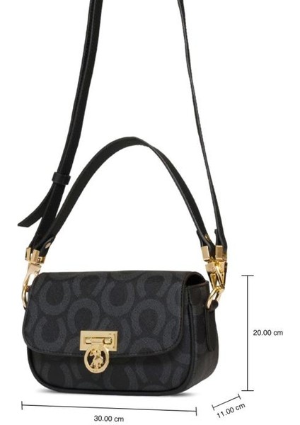 Çapraz Askılı Kadın Çanta Siyah Us25155