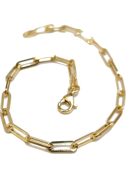 3.2mm Ataç Zincir Bileklik Künye 14 Ayar Altın Hd Videolu