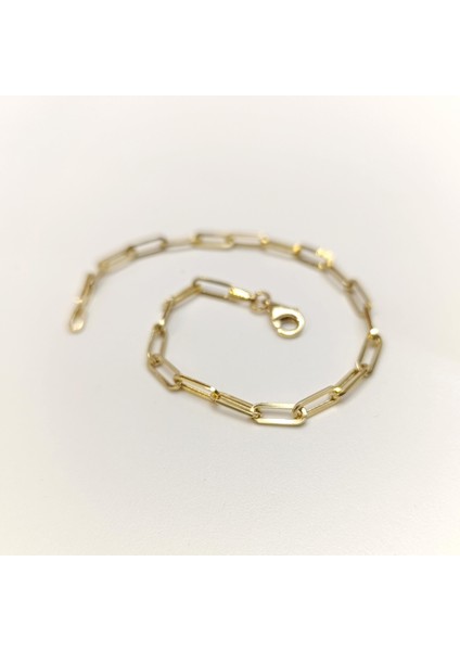 3.2mm Ataç Zincir Bileklik Künye 14 Ayar Altın Hd Videolu fiyatları