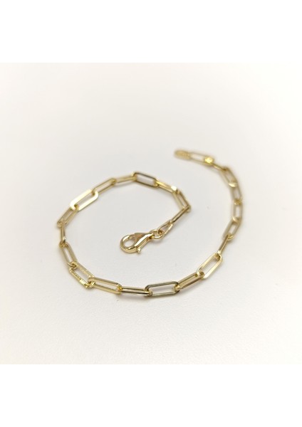 3.2mm Ataç Zincir Bileklik Künye 14 Ayar Altın Hd Videolu modelleri