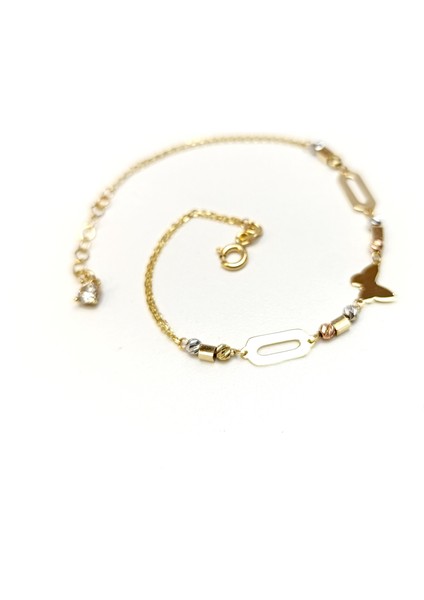 Pul Kelebek Dorika Toplu Bileklik Künye 14 Ayar Altın Hd Videolu