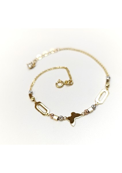 Pul Kelebek Dorika Toplu Bileklik Künye 14 Ayar Altın Hd Videolu modelleri