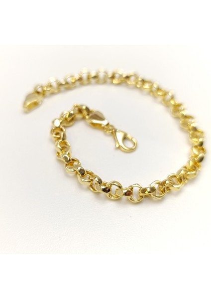 Rolo Doç Zincir Bileklik Künye 14 Ayar Altın Hd Videolu modelleri