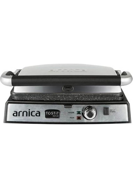 6 Dilimli, Güçlü, Şık ve Paslanmaz Çelik Izgara Tost Makinesi