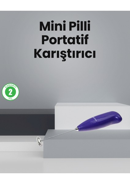 Depomix Mutfak Için Mini El Mikseri – Kahve, Süt, Krema ve Sos Karıştırıcı