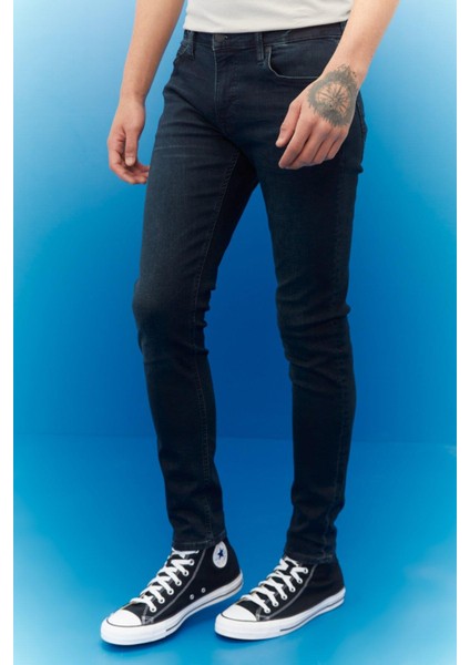 Malone Skinny Fit Normal Bel Denim Esnek Jean Kot Pantolon