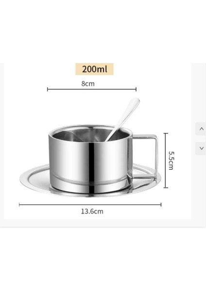 Kupa Kahve Yaratıcı Kupalar Arapça Kahve Fincanı Hediye Için Anne Paslanmaz Çelik Gözlük Çay Çay Bardağı ve Daire Setleri Için Setleri Sofra | Kupalar (Yurt Dışından)