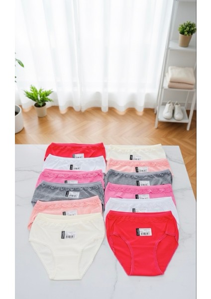 Kız 12‘li Çocuk Kilot Pamuklu Bikini