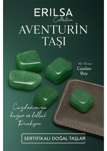 Sertifikalı Doğal Aventurin Taşı Kütle 10-15 mm – Huzur, Şans ve Bolluk Taşı