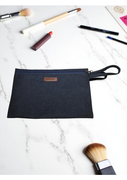 Denim Kumaştan Makyaj, Kişisel Bakım, Çok amaçlı El Çantası. Kadın Erkek Kullanımına Uygun modelleri