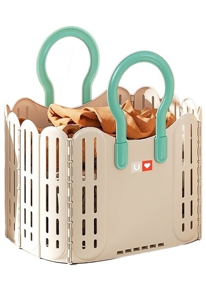 Taşınabilir Büyük Kapasiteli Katlanır Çamaşır Sepeti (Yurt Dışından)