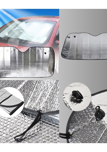 Depomix Metalize Reflektörlü Katlanabilir Araç Güneşliği – Yüksek Performanslı Isı ve Uv Koruması indirimleri