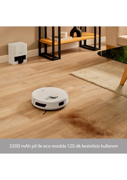 Alex Laser Power 1289H Otomatik Boşaltım Sistemli Yeni Nesil Moplu 5 KPA Robot Süpürge Beyaz fırsatları