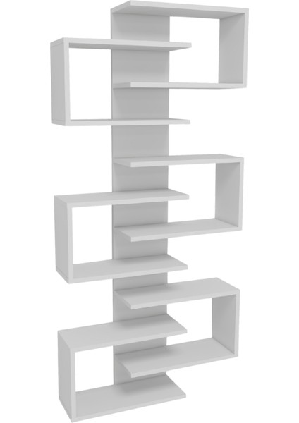 Lotus 6 Raflı Duvar Monte Kitaplık Ve Duvar Rafı, Beyaz - Lotus indirimleri